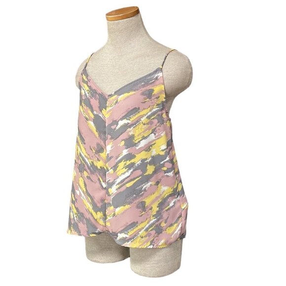 Gilli Tank To Women’s Small Spaghetti Straps NWT Camo Misty Rose Blouse - Picture 3 of 15